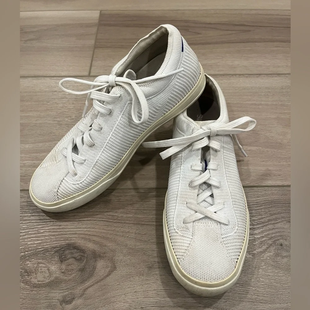 Rothy's Women's White The Lace Up Flat Sneaker Size 8